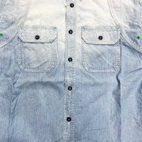 KAPITAL Chambray BONE Patch Ventilator Work Shirt [ K2504LS140 ] cotwo