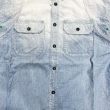 KAPITAL Chambray BONE Patch Ventilator Work Shirt [ K2504LS140 ] cotwo