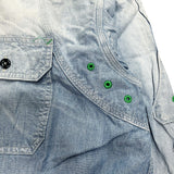 KAPITAL Chambray BONE Patch Ventilator Work Shirt [ K2504LS140 ] cotwo