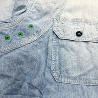 KAPITAL Chambray BONE Patch Ventilator Work Shirt [ K2504LS140 ] cotwo