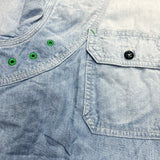 KAPITAL Chambray BONE Patch Ventilator Work Shirt [ K2504LS140 ] cotwo