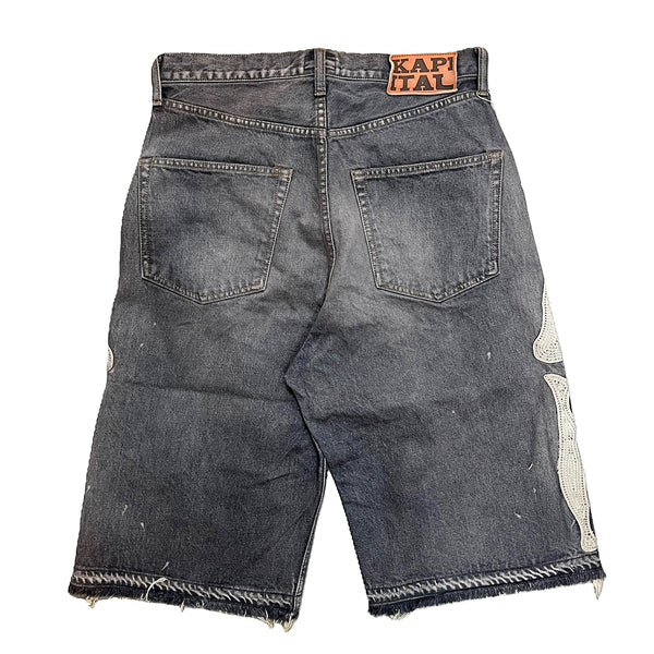 KAPITAL 14oz Denim 5P Shorts (Bone Embroidery) [ EK-1449SPA