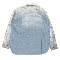 KAPITAL Chambray 2TONE BONE Patch Ventilator Work Shirt [ K2504LS142 ] cotwo