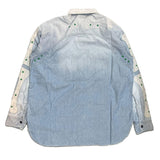 KAPITAL Chambray 2TONE BONE Patch Ventilator Work Shirt [ K2504LS142 ] cotwo