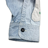 KAPITAL Chambray 2TONE BONE Patch Ventilator Work Shirt [ K2504LS142 ] cotwo
