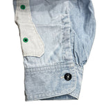 KAPITAL Chambray 2TONE BONE Patch Ventilator Work Shirt [ K2504LS142 ] cotwo