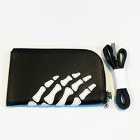 KAPITAL THUMBS UP BONE HAND ZIP NECK BAG [ K2503XB806 ] [ Black ] cotwo