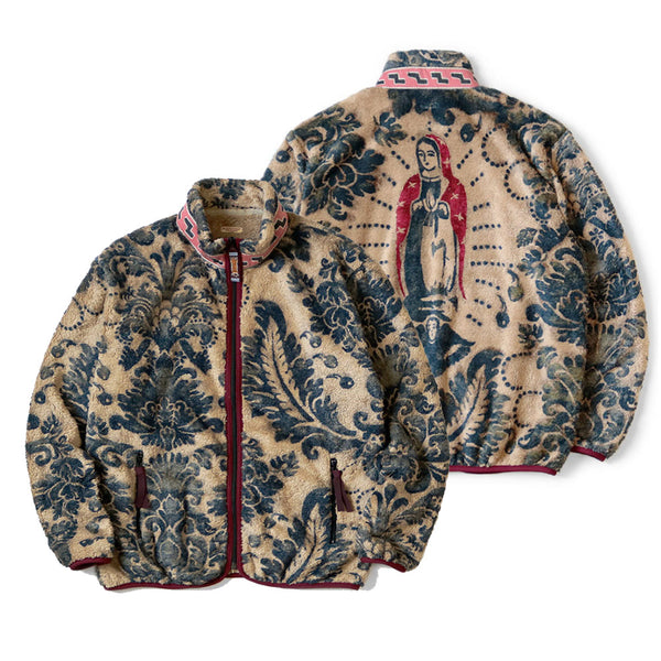 KAPITAL Damask Pattern Fleece ZIP Jacket ( Virgin Maria ) [ EK-1530LCA ] cotwo