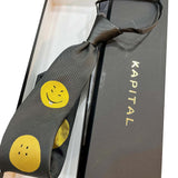 KAPITAL Silk Twill JAP ZIP Tie [ K2604XG800 ] [ Charcoal ] cotwo