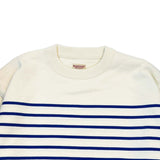 KAPITAL 12G Panel-Border Knit Crew Neck Sweater (BONE Sleeves) [ K2609KN067 ] cotwo