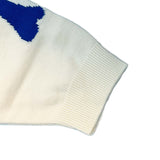 KAPITAL 12G Panel-Border Knit Crew Neck Sweater (BONE Sleeves) [ K2609KN067 ] cotwo