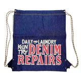 KAPITAL 8oz Denim Drawstring Bag (DENIM REPAIRSpt) [ K2608XB502 ] cotwo