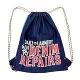 KAPITAL 8oz Denim Drawstring Bag (DENIM REPAIRSpt) [ K2608XB502 ] cotwo