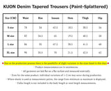 KUON Denim Tapered Trousers (Paint-Splattered)