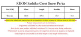 KUON Sashiko Crest Snow Parka