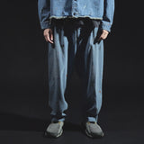 KUON Denim Tapered Trousers (Paint-Splattered)