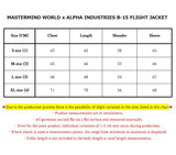 MASTERMIND WORLD x ALPHA INDUSTRIES B-15 FLIGHT JACKET [ MW25C15-BL105 ]