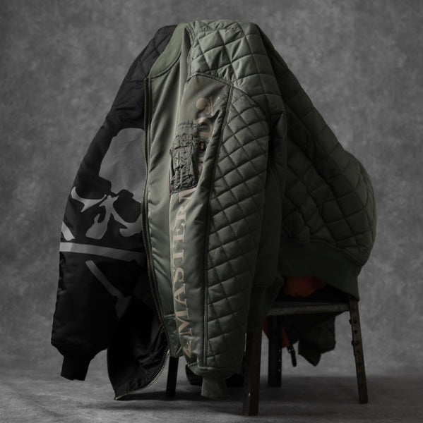 MASTERMIND WORLD x ALPHA INDUSTRIES MA-1 [ MW23C11-BL200 ]