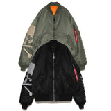 MASTERMIND WORLD x ALPHA INDUSTRIES MA-1 [ MW23C11-BL200 ]