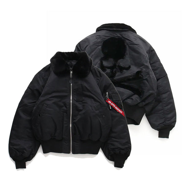 MASTERMIND WORLD x ALPHA INDUSTRIES B-15 FLIGHT JACKET [ MW25C15-BL105 ] cotwo