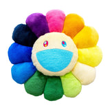 MURAKAMI TAKASHI Flower Cushion Rainbow & White (60cm)