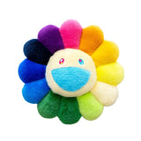 MURAKAMI TAKASHI Flower Cushion Rainbow x White (30cm)