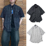NAUTICA ( JAPAN ) Washed Broad Tattersall S/S Shirts cotwo