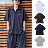 NAUTICA ( JAPAN ) Big Silhouette Pile Stripe Polo Shirt cotwo