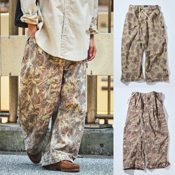 NAUTICA ( JAPAN ) Superwide Curve Silhouette Camo Pattern Painter Pants