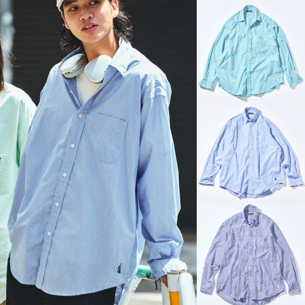 NAUTICA ( JAPAN ) Vintage-Style Striped Broadcloth BD Shirt
