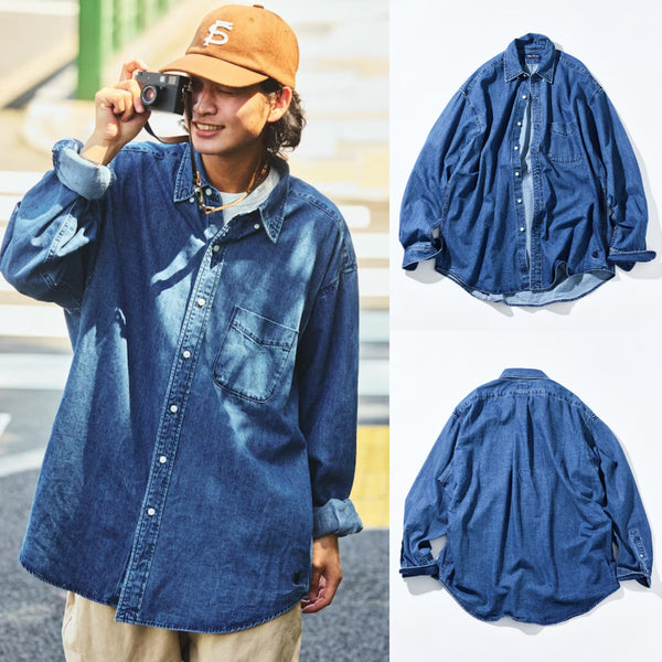 NAUTICA ( JAPAN ) Vintage-Style Denim BD Shirt