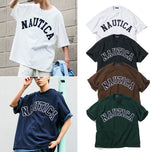 NAUTICA ( JAPAN ) Big Silhouette Arch Logo Short-sleeve T-shirt cotwo
