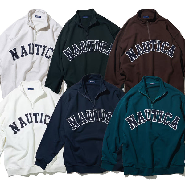 NAUTICA ( JAPAN ) Arch Logo Cadet Collar Sweatshirt cotwo