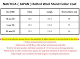 NAUTICA ( JAPAN ) Belted Wool Stand Collar Coat