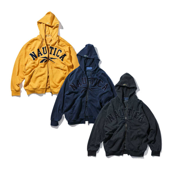 NAUTICA ( JAPAN ) x Reebok Exclusive Arch Logo Pigment Heavyweight Zip-Up Hoodie cotwo