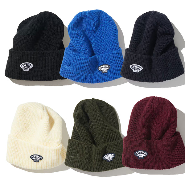 NAUTICA ( JAPAN ) Small Patch Logo Knit Beanie cotwo