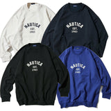 NAUTICA ( JAPAN ) Felt Patch Arch Logo Crewneck Sweatshirt