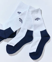 NAUTICA ( JAPAN ) x Reebok Exclusive 3 Pack Double Name Single Point Embroidered Ribbed Socks