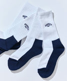 NAUTICA ( JAPAN ) x Reebok Exclusive 3 Pack Double Name Single Point Embroidered Ribbed Socks