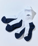 NAUTICA ( JAPAN ) x Reebok Exclusive 3 Pack Double Name Single Point Embroidered Ribbed Socks