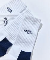 NAUTICA ( JAPAN ) x Reebok Exclusive 3 Pack Double Name Single Point Embroidered Ribbed Socks