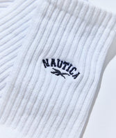 NAUTICA ( JAPAN ) x Reebok Exclusive 3 Pack Double Name Single Point Embroidered Ribbed Socks