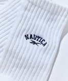 NAUTICA ( JAPAN ) x Reebok Exclusive 3 Pack Double Name Single Point Embroidered Ribbed Socks