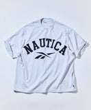 NAUTICA ( JAPAN ) x Reebok Exclusive Double Name Arch Logo Crew Neck T-Shirt Short Sleeve