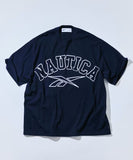 NAUTICA ( JAPAN ) x Reebok Exclusive Double Name Arch Logo Crew Neck T-Shirt Short Sleeve