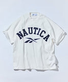 NAUTICA ( JAPAN ) x Reebok Exclusive Double Name Arch Logo Crew Neck T-Shirt Short Sleeve