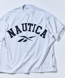 NAUTICA ( JAPAN ) x Reebok Exclusive Double Name Arch Logo Crew Neck T-Shirt Short Sleeve