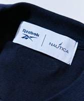 NAUTICA ( JAPAN ) x Reebok Exclusive Double Name Arch Logo Crew Neck T-Shirt Short Sleeve
