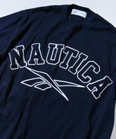 NAUTICA ( JAPAN ) x Reebok Exclusive Double Name Arch Logo Crew Neck T-Shirt Short Sleeve