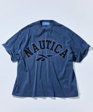 NAUTICA ( JAPAN ) x Reebok Exclusive Double Name Arch Logo Pigment Crew Neck T-Shirt Short Sleeve
